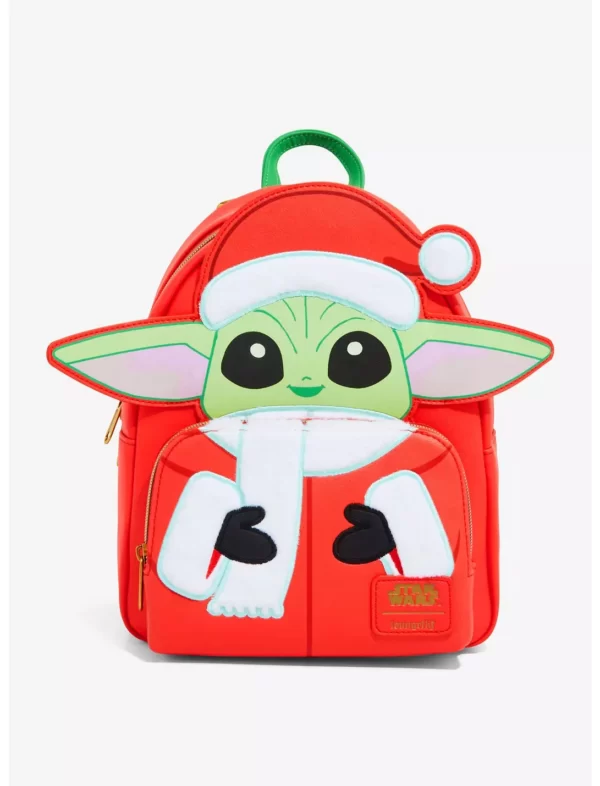 Plongez dans l'esprit festif de Star Wars avec le Mini Sac Loungefly The Mandalorian Grogu Santa